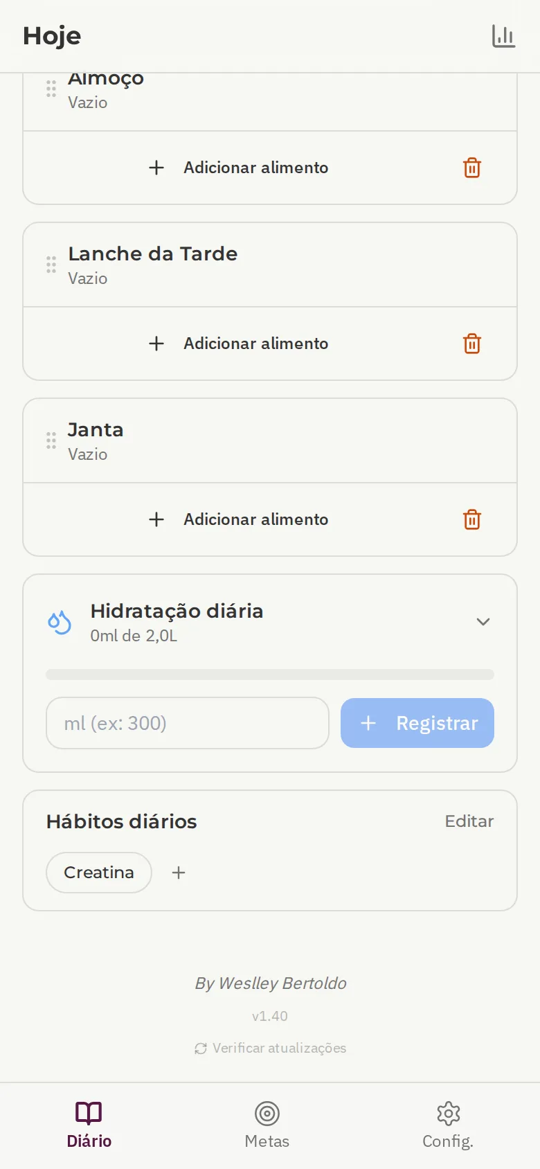 Hidratação e hábitos diários