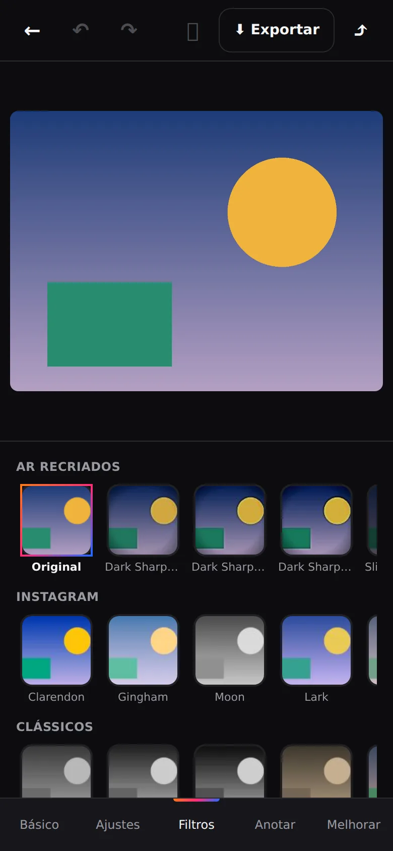 Grade de filtros