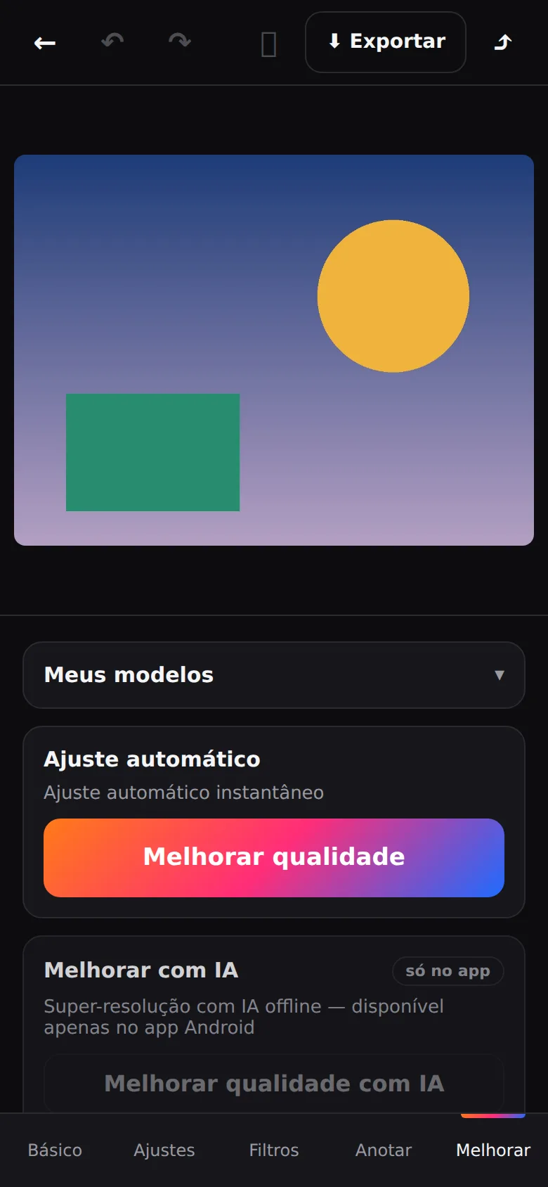 Melhorar com IA on-device